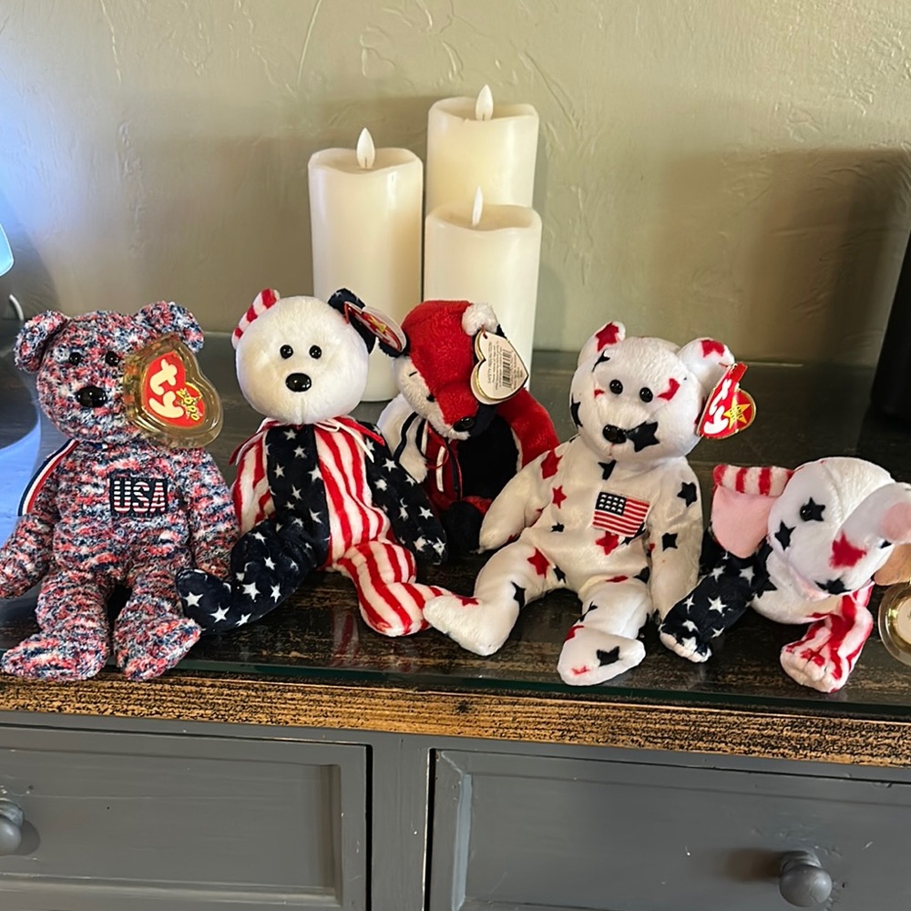 Patriotic Beanie Babies Set by Ty